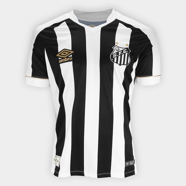 Maillot Football Santos Exterieur 2018-19 Noir Blanc